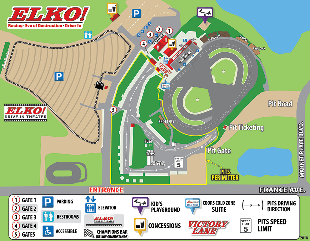 Track Map Elko Speedway